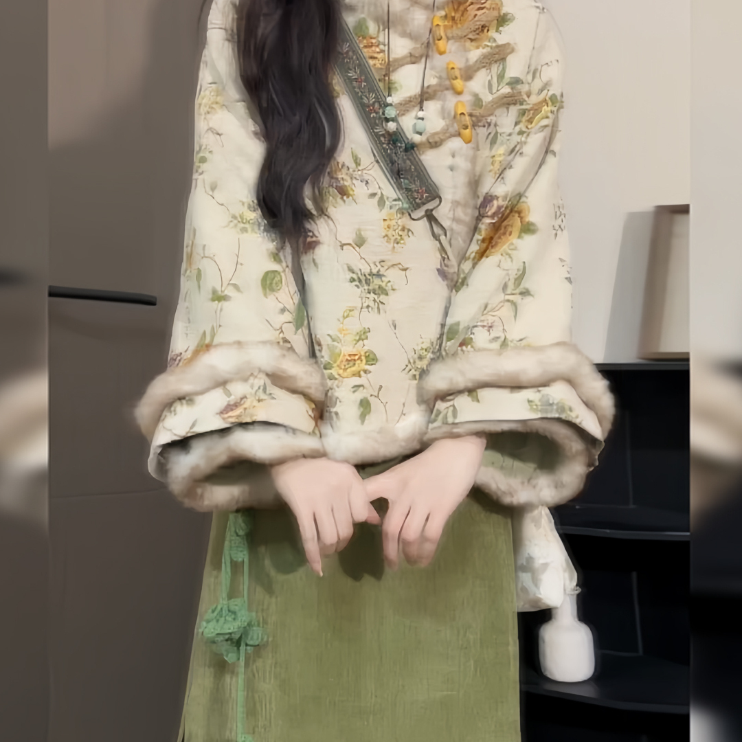 复古高级重工绣花改良旗袍连衣裙