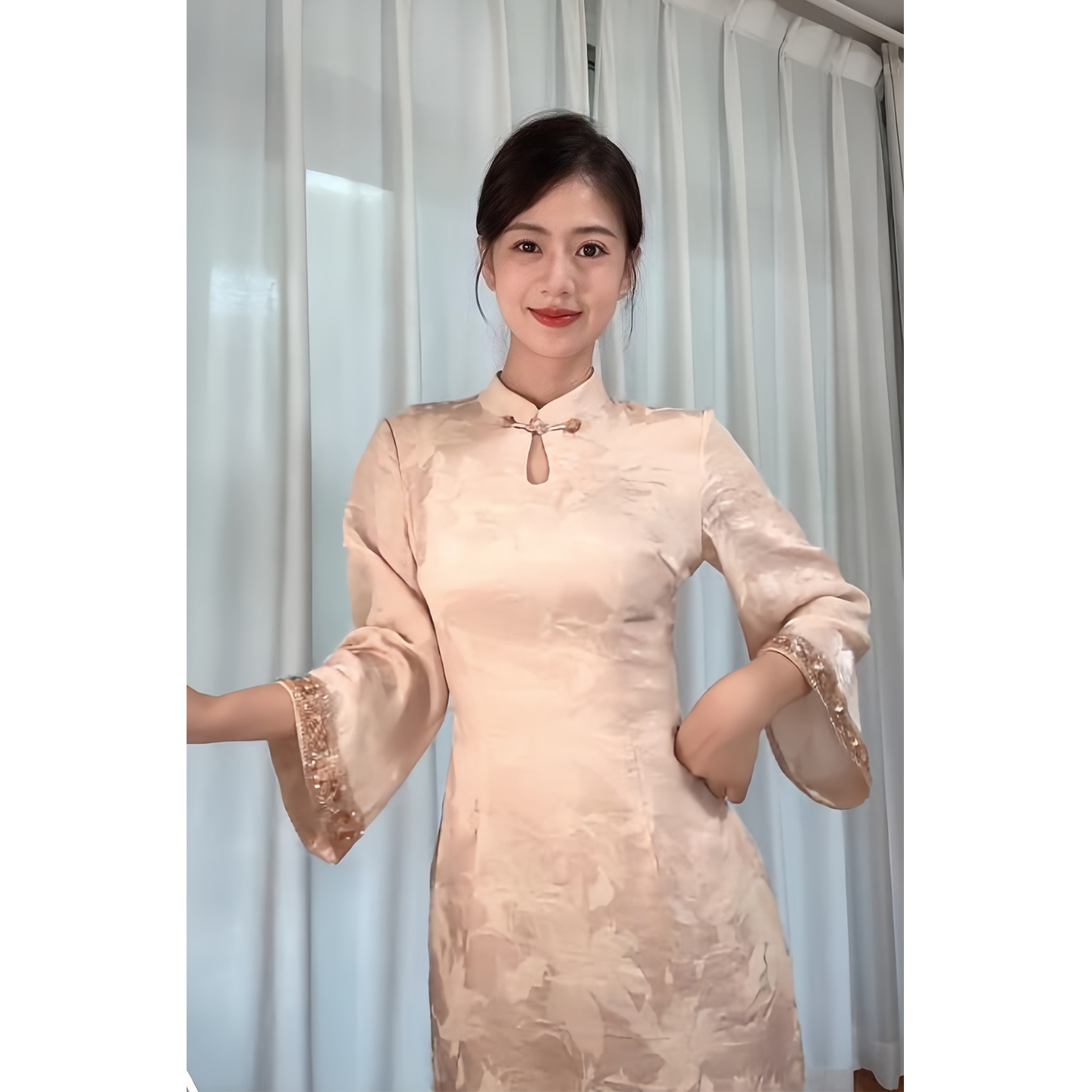 巨好看的早秋连衣裙日常可穿旗袍