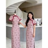 旗袍新款 改良版 新款 年轻款 新中式 少女连衣裙民复古风日常可穿 春季