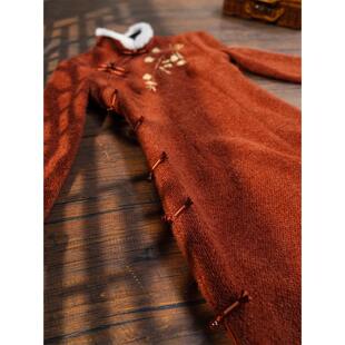 苏城日记国风改良冬季旗袍加绒加厚年轻少女新中式2025新款高级感