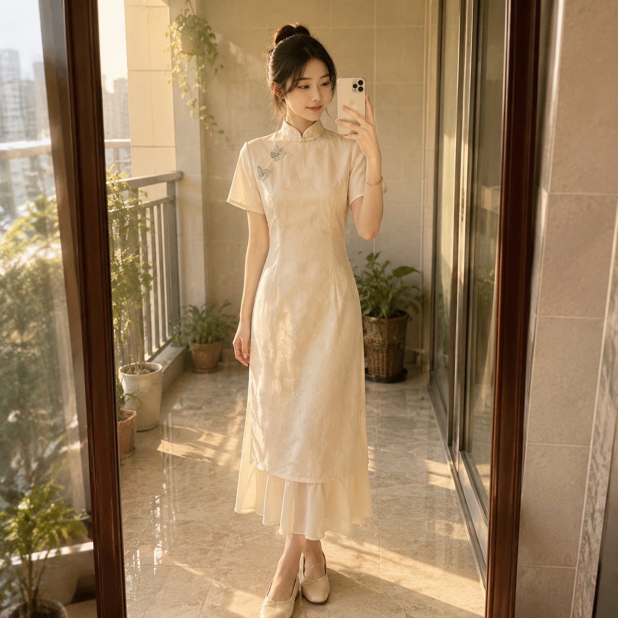 夏季2026年新款奥黛改良旗袍女年轻款气质高端茶服夏款古法茶艺师图片