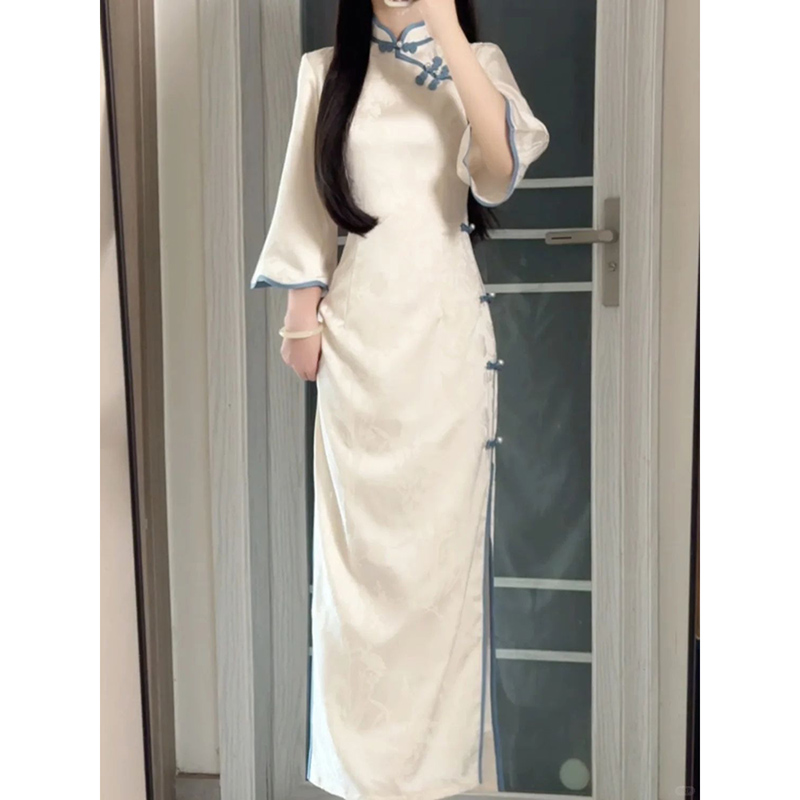 新中式国风改良旗袍裙早秋季