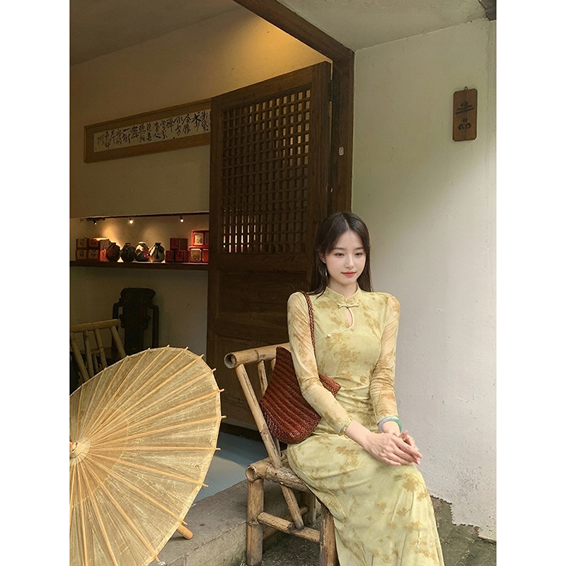 新中式国风【秋香】旗袍连衣裙