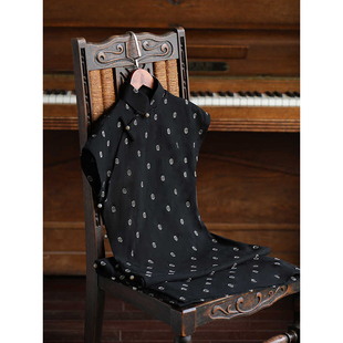 |乡梦窄|可以上班穿的旗袍女新中式黑色显瘦古法年轻2025连衣裙