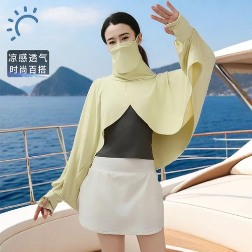 披肩女款遮脸面罩衫防晒时尚百搭