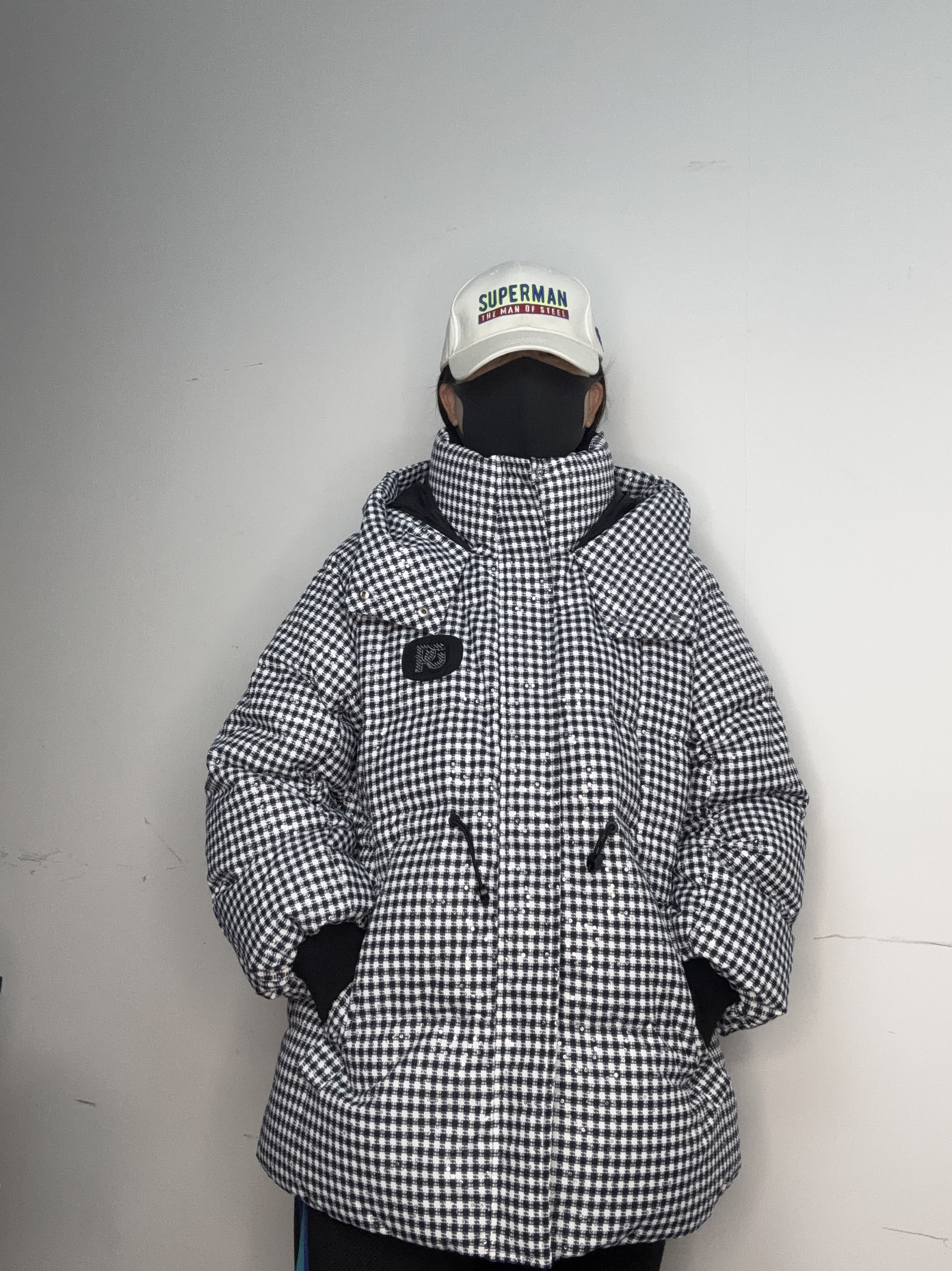 Snowmoon yuxun羽绒服冬季款格子中长款女款今年流行爆款冬装p16