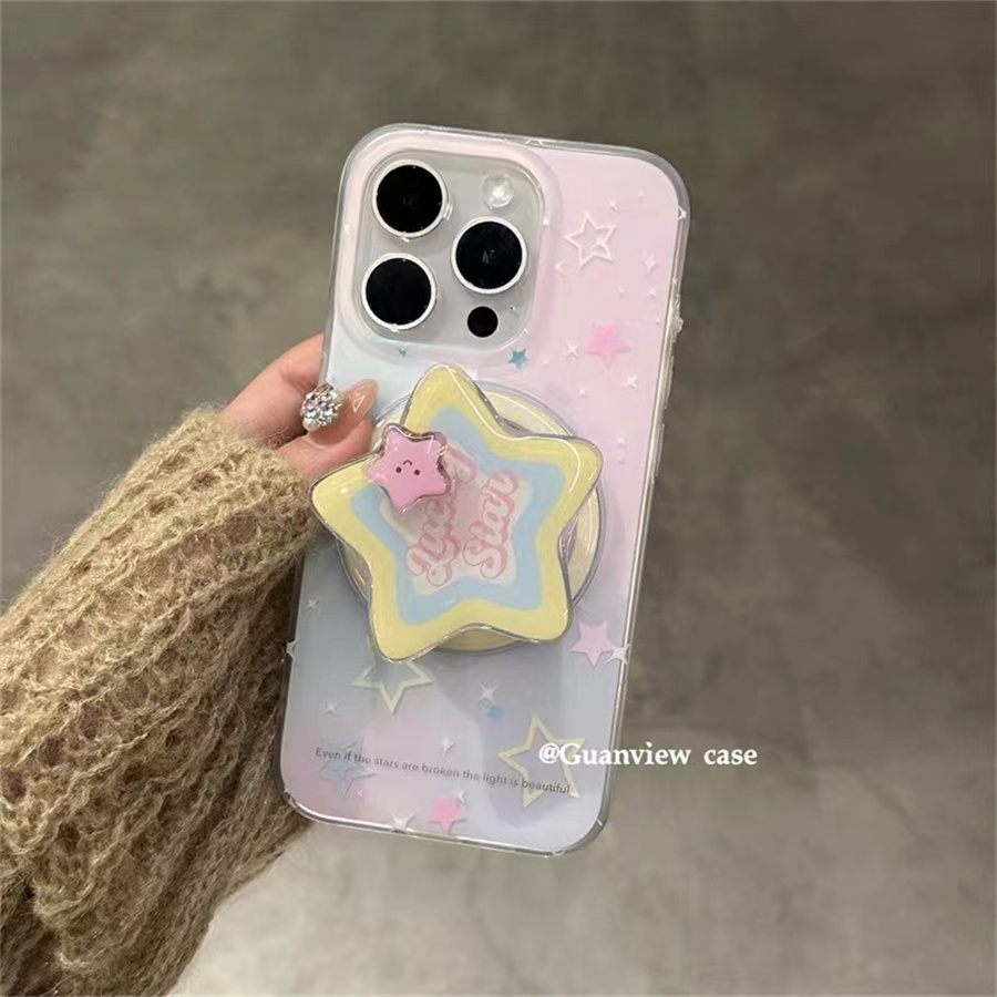 韩系星星旋转磁吸支架适用红米k70手机壳60e/40/50note13pro软11防摔8/9全包turbo3女12/k50游戏增强至尊版小