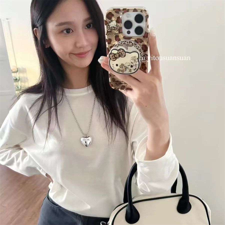 个性豹纹KT猫磁吸支架适用小米14手机壳12软mix4防摔civi3全包10青春版60女k70红米turbo3/note13pro/k50至尊