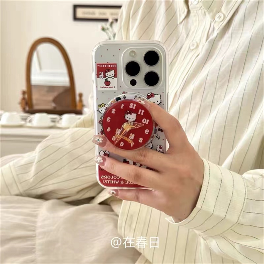 波点KT猫超萌磁吸支架适用小米14手机壳12软mix4防摔civi3全包10青春版60女k70红米turbo3/note13pro/k50至尊