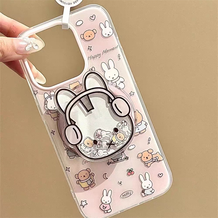 耳机米菲兔萌磁吸支架适用荣耀90手机壳80se防摔70pro全包x50i软女青春200/magic6/GT华为100/X40i畅玩60PLUS