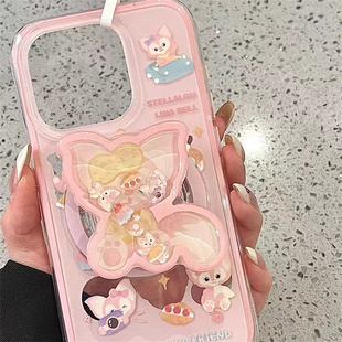8plus防摔 max创意11 玲娜贝儿相机磁吸支架适用苹果16手机壳iPhone15全包14promax12软壳8p女xr mini可爱xs