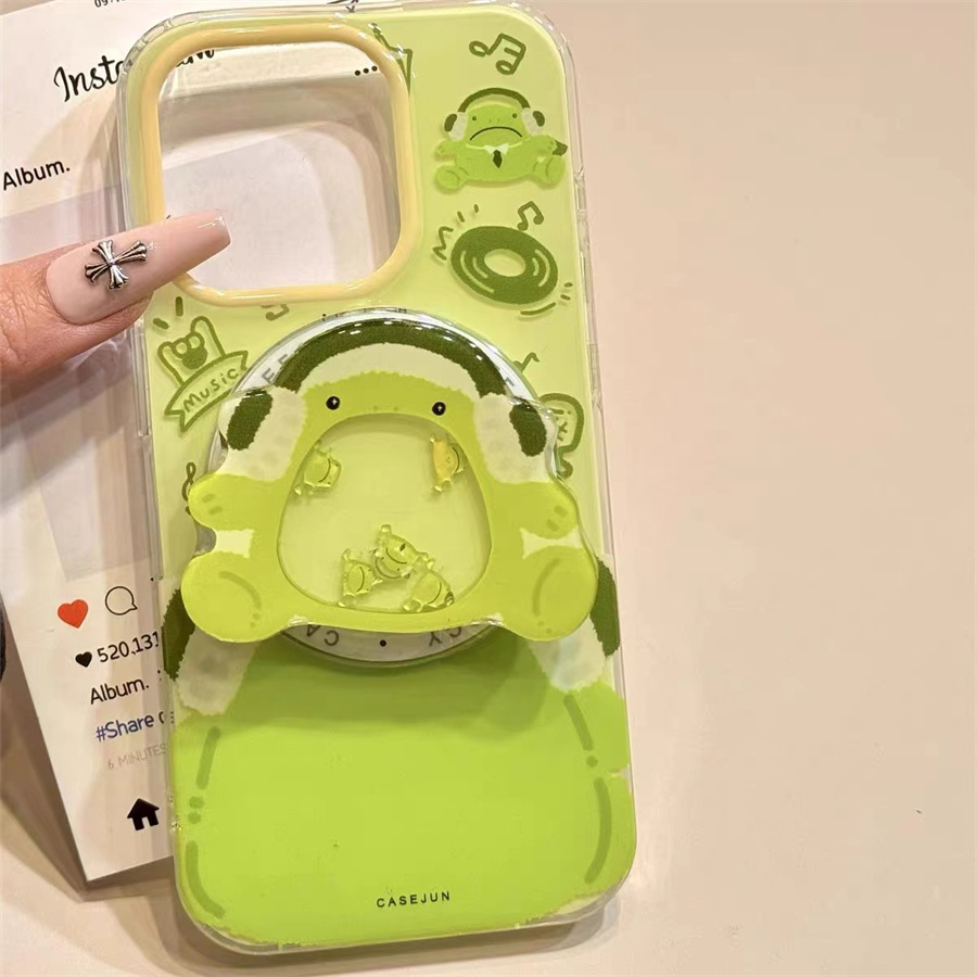 趣味音符青蛙磁吸支架适用红米k70手机壳60e/40/50note13pro软11防摔8/9全包turbo3女12/k50游戏增强至尊版小