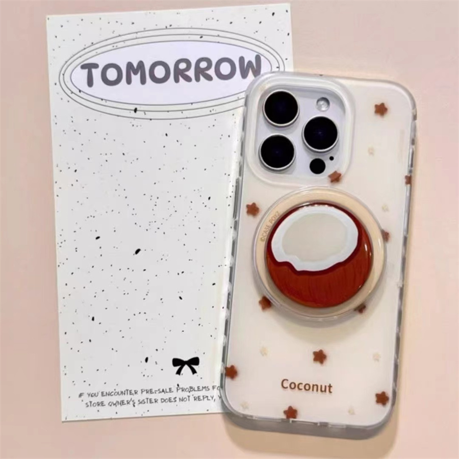 清新星星椰子磁吸支架适用小米14手机壳12软mix4防摔civi3全包10青春版60女k70红米turbo3/note13pro/k50至尊