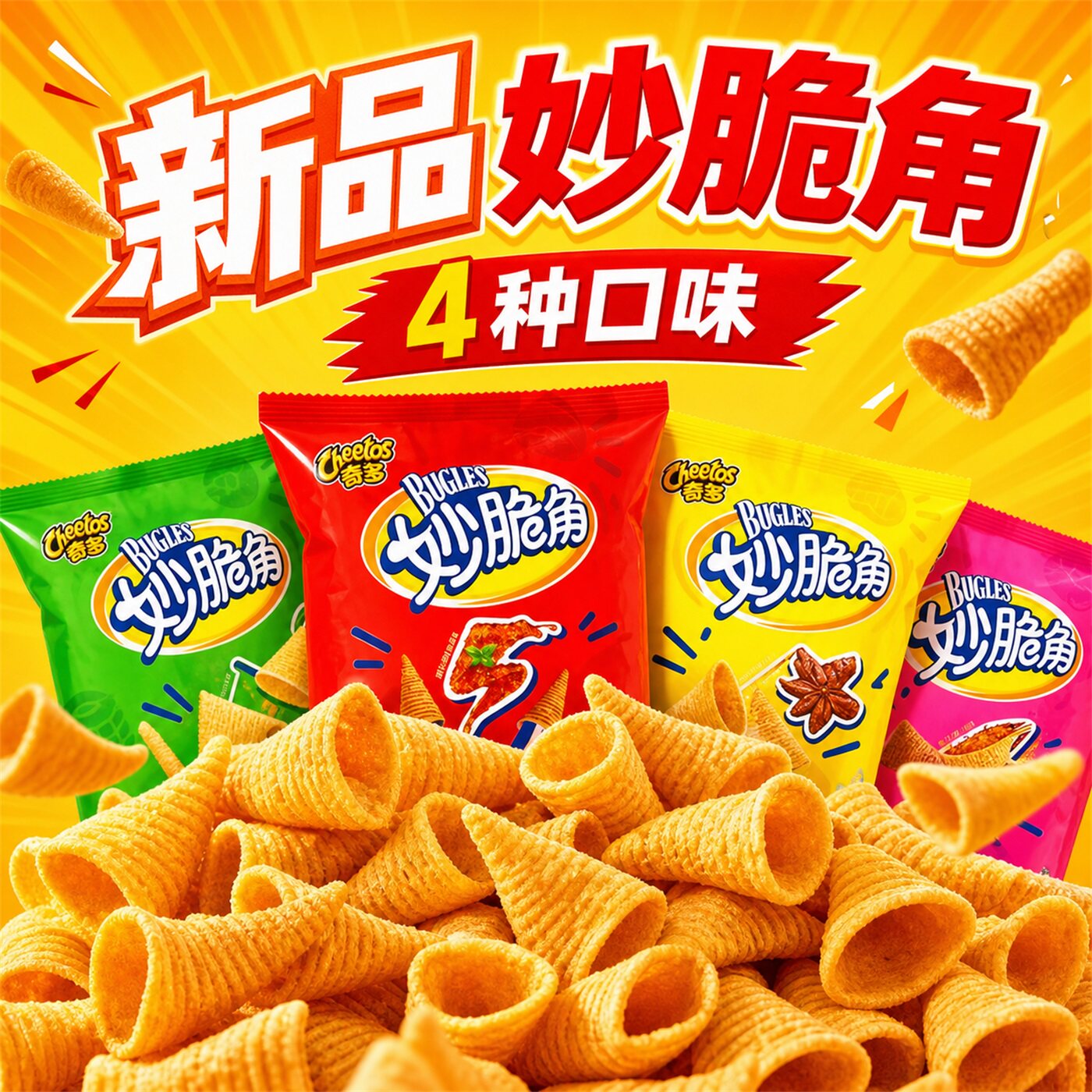 妙脆角小包装乐事奇多尖角脆混合多口味组合商用休闲小吃零食批发