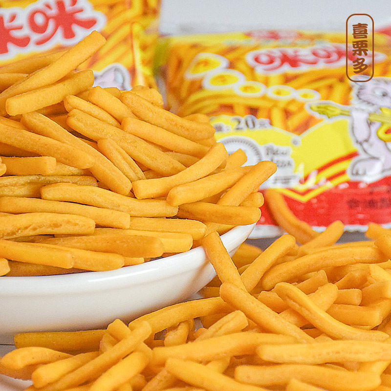 咪咪虾条正宗马来西亚风味蟹味粒办公室招待小包零食20g连包批发