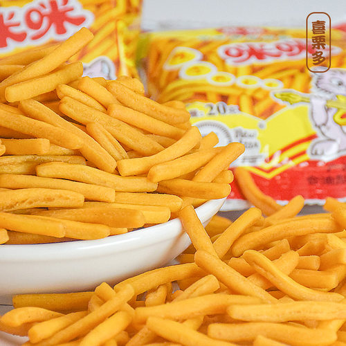 咪咪虾条正宗马来西亚风味蟹味粒办公室招待小包零食20g连包批发