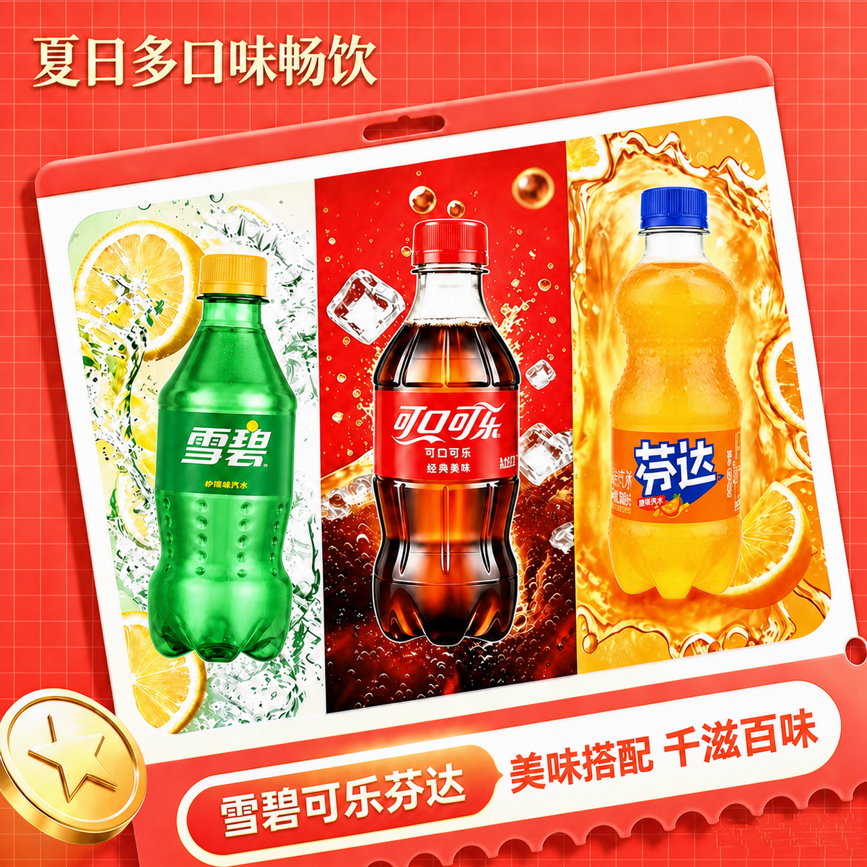 可口可乐300ml经典口味6瓶12瓶24瓶整箱携便迷你小瓶碳酸汽水饮料