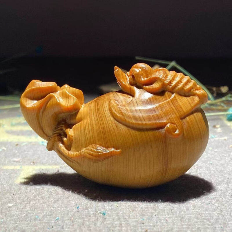 仙佳艺太行崖柏福袋手把件陈化红油料高油高密把玩寓意好木雕刻长