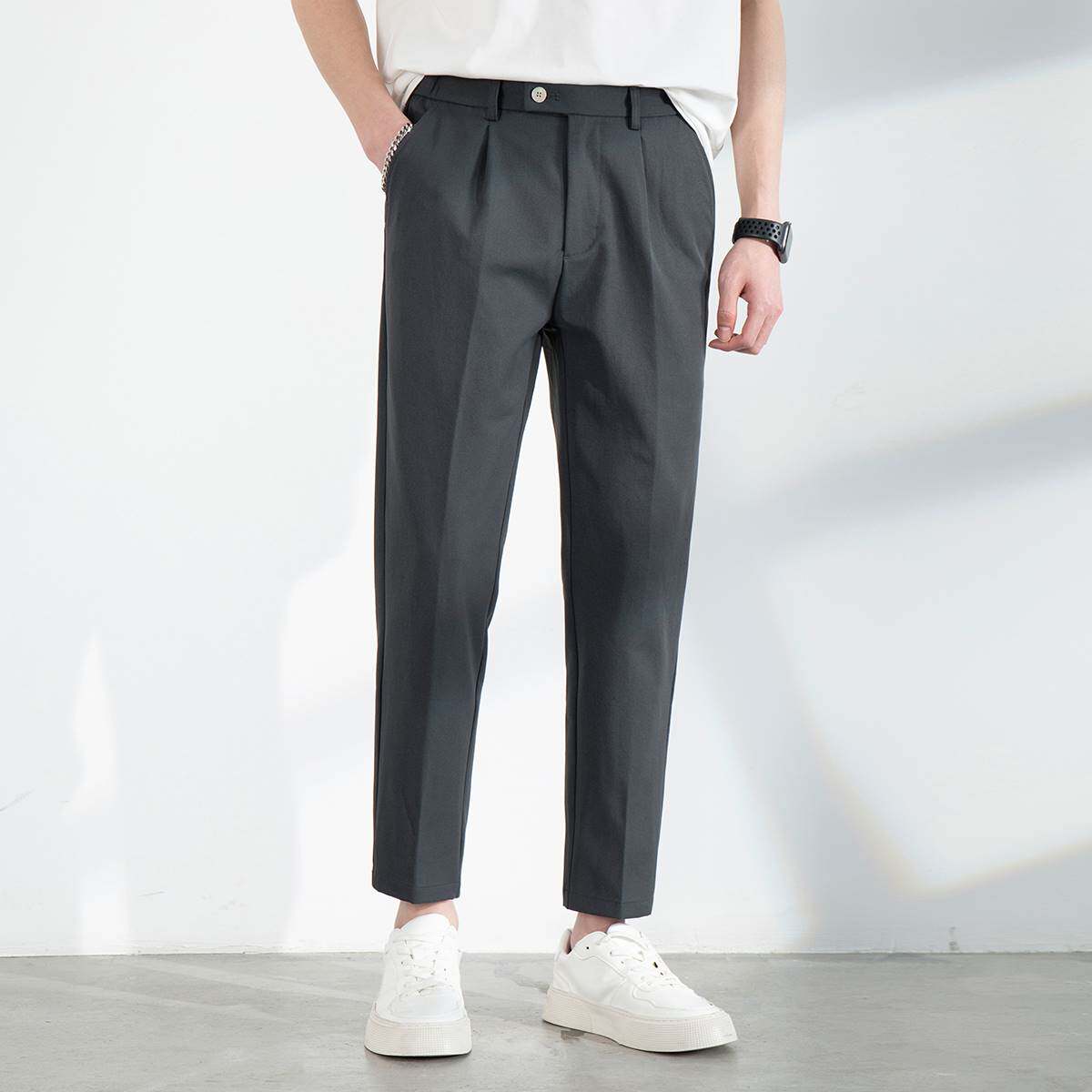 Male casual trousers 0806w leisure time Western-style trousers Thin section Korean Edition Straight Ninth pants senior business affairs manin the Men's clothing, Casual pants  category - from Buy2taobao.com to provide professional Taobao agent buy service