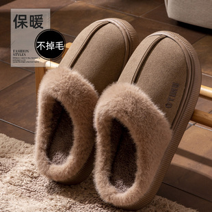 厚底拖鞋男士秋冬季2025新款室内家居保暖防滑防臭外穿棉拖鞋男款