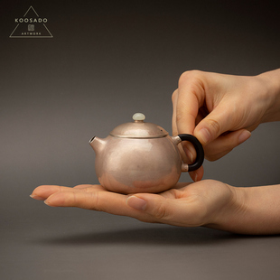 纯银文旦急须泡茶壶120ml小号旅行便携茶具手工一张打小银壶 宽山