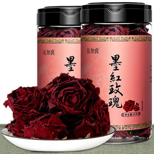 费 云南墨红玫瑰花茶大朵新鲜干墨红玫瑰花冠茶冻干旗舰店 免邮