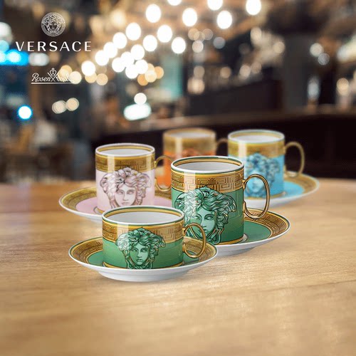 范思哲美杜莎像章咖啡杯茶杯