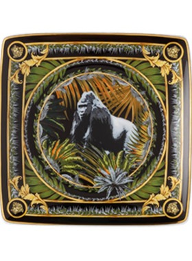 范思哲Rosenthal meets Versace进口欧式动物王国12cm彩绘装饰盘