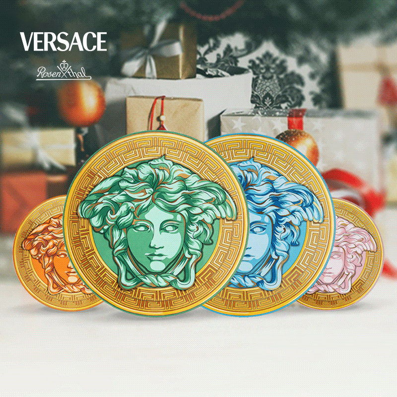 Versace meets Rosenthal 范思哲美杜莎像章4色面包盘托盘礼盒,餐饮具,餐用托盘,淘宝优惠券,粉丝福利购,淘宝优惠卷