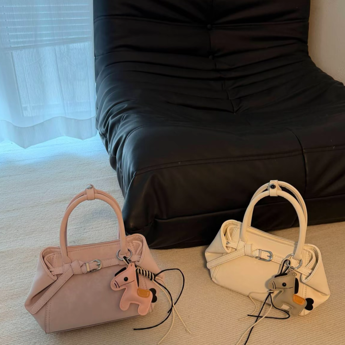 新年可爱小马菜篮子包包女2026新款红色百搭手提包通勤单肩斜挎包,箱包皮具/热销女包/男包,托特包,淘宝优惠券,粉丝福利购,淘宝优惠卷