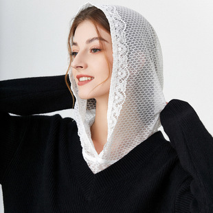 夏季防晒装饰假帽子领女薄款雪纺假衣领连帽内搭卫衣装饰帽领假领