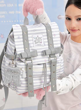 新年礼物LOLA DESIGN蝴蝶双肩包秋冬韩系书包初中女生可爱ins背包
