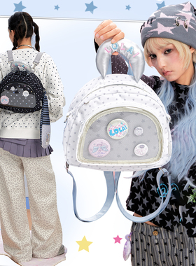 LOLA DESIGN修狗双肩痛包 二次元吧唧背包女晒娃漫展学生谷子书包