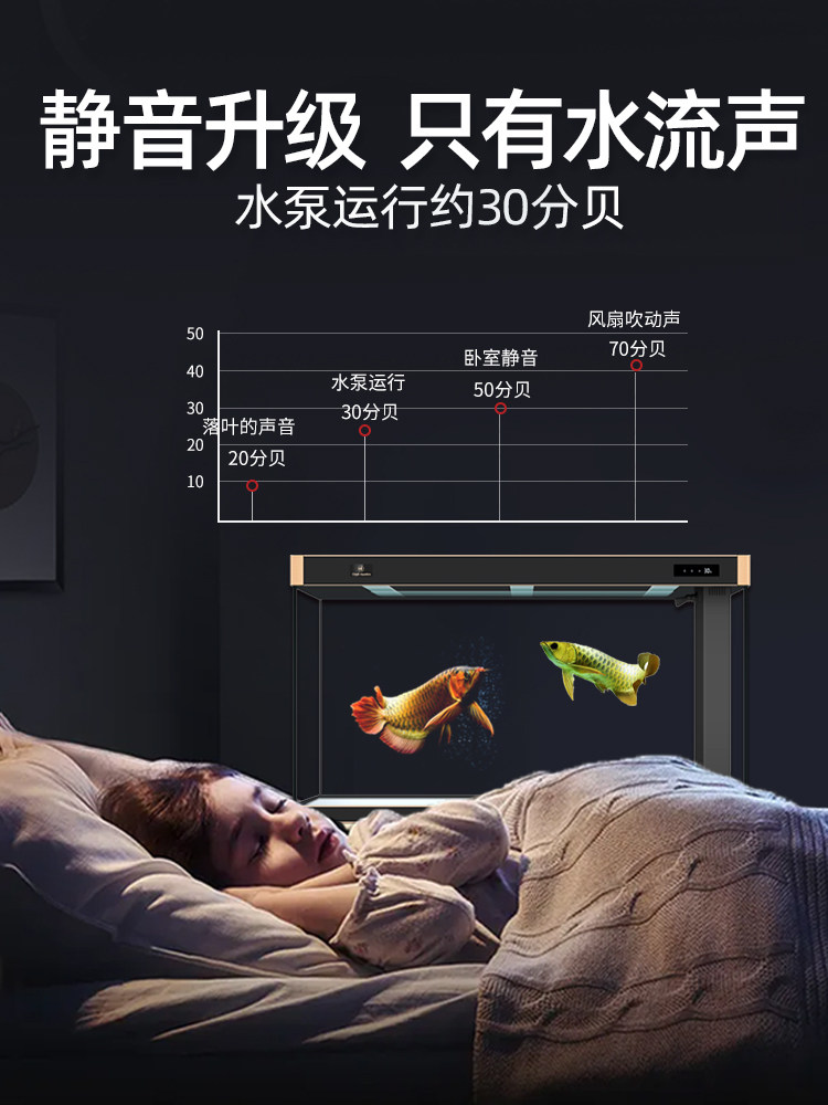 便循环防抽水泵潜水泵底吸清理鱼缸鱼干烧过滤家用超静音变频博特