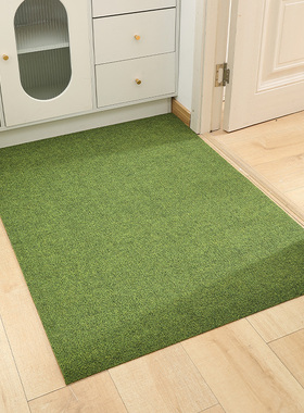 入户门地垫家用地毯门垫进门耐脏吸水防滑绿色地垫可裁剪室内脚垫