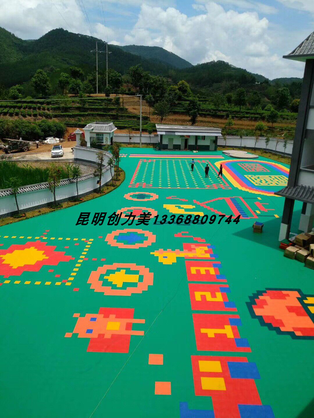 拼装幼儿园云南昆明室外悬浮地板