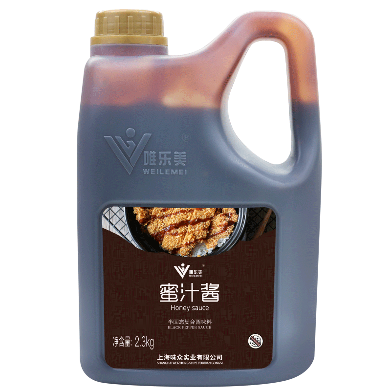 唯乐美蜜汁酱商用2.3kg脆皮鸡排饭酱烤肉拌饭酱蜜汁叉烧酱照烧酱