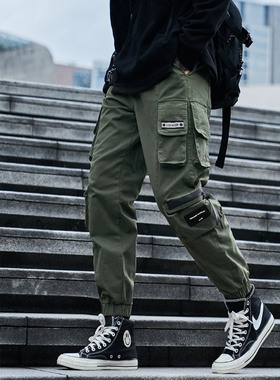 高街工装裤男2025年秋冬新款男装裤子青少年潮牌休闲裤