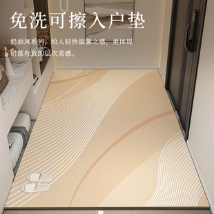 奶油风地毯入户门地垫防滑吸水可擦洗轻奢高端pvc门口脚垫进门垫