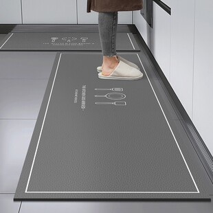家用免洗防油地毯 厨房专用皮革地垫防水防滑脚垫2025新款 优选