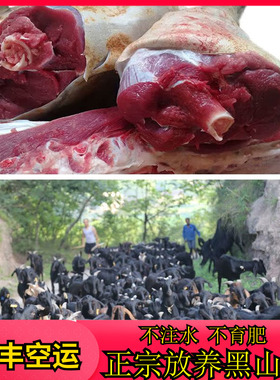 农家散养黑山羊肉新鲜带皮生羊肉前腿带排羊后腿羊腩羊排顺丰空运