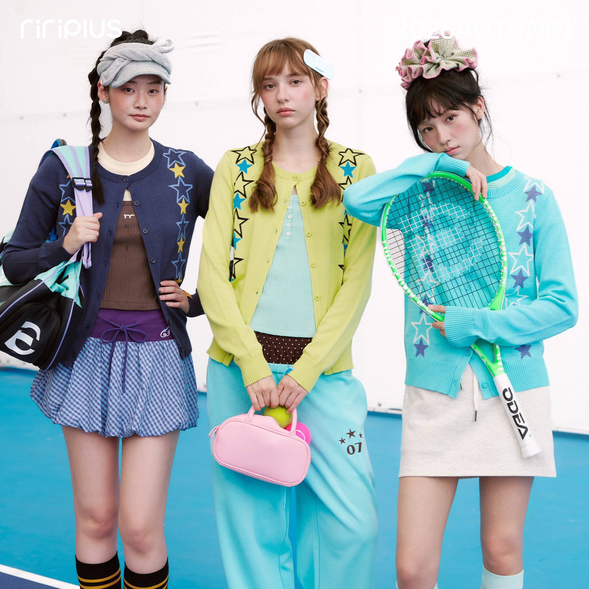riverstone plus 9月9日20点 新品上新 撞色星星针织开衫女秋毛衣