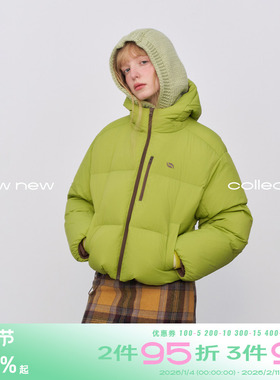 riverstone plus 多巴胺连帽90白鸭绒羽绒服女冬季加厚保暖面包服