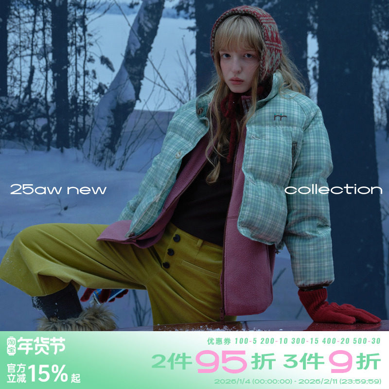 riverstone plus 复古格纹立领保暖棉服女冬季防风面包服棉袄外套,女装/女士精品,棉衣/棉服,淘宝优惠券,粉丝福利购,淘宝优惠卷