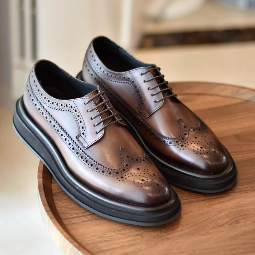 帕达索英伦布洛克雕花真皮休闲复古圆头平底商务正装皮鞋241041,流行男鞋,正装皮鞋,淘宝优惠券,粉丝福利购,淘宝优惠卷