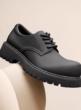 帕达索男鞋新款男士厚底增高鞋时尚休闲皮鞋真皮德比工装鞋251047