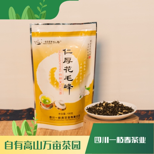 四川一枝春仁厚花毛峰茉莉花茶严选浓香型茶叶免清洗茉莉花茶袋装