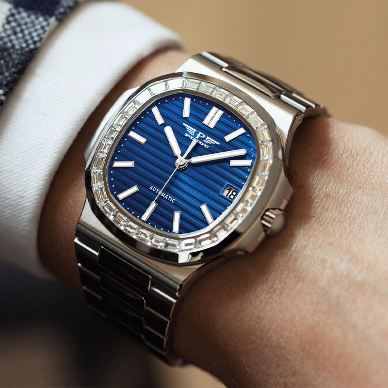 品度士时尚满天星手表方形大表盘个性休闲商务