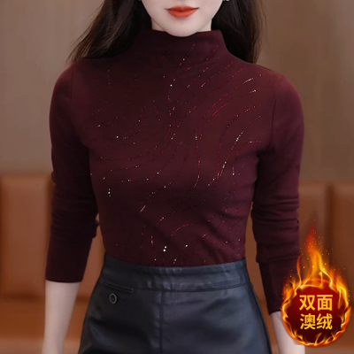 缇诗田半高领德绒打底衫