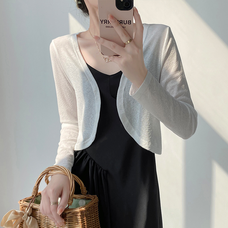 配吊带裙女夏开衫薄款针织衫